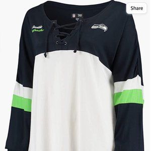 Seattle Seahawks NFL Lace Up Large Long Sleeve